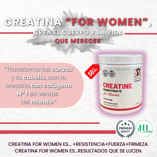 Creatina "For Women" | Fortalece y moldea tus curvas