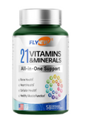 21 vitaminas y minerales todo en uno, multivitamínico, vitamina A, C, calcio, magnesio, zinc, selenio