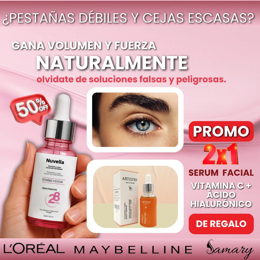 Serum Nuvella | Volumen natural en cejas y pestañas