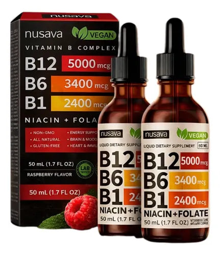 Complejo B Líquido B12 + B6 + B1 – Energía, concentración y bienestar diario