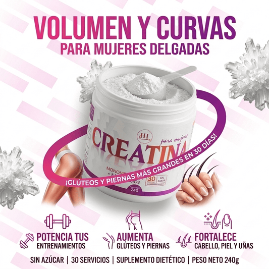 CREATINA MONOHIDRATADA HALLURE PARA MUJERES
