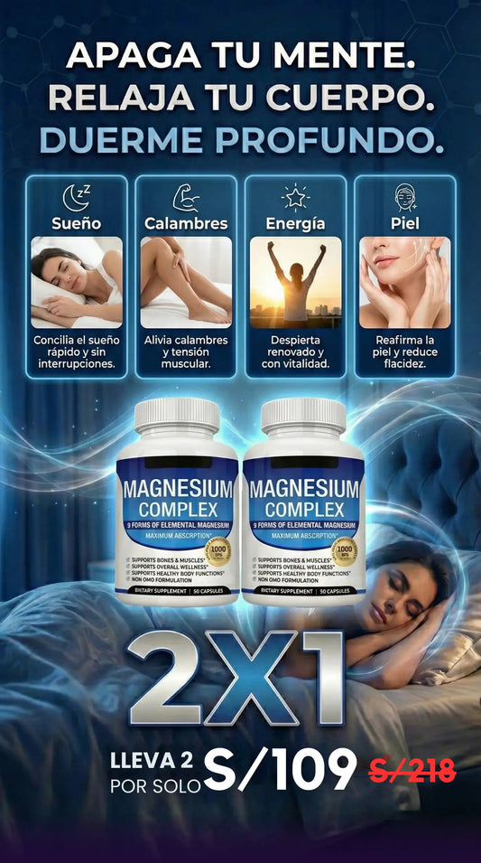 Magnesio 8 en 1 PROMO 2X1 - Tu aliado natural contra la flacidez y el cansancio